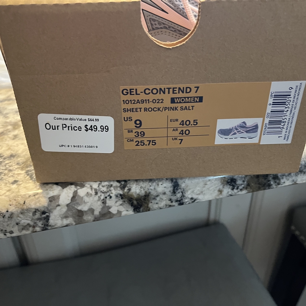 ASICS Gel-Contend 7 in Sheet Rock and Pink Salt - Picture 2 of 2